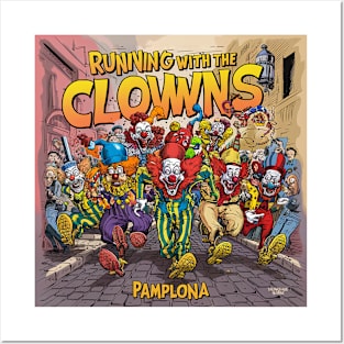 Running with (or away from) the clowns Posters and Art